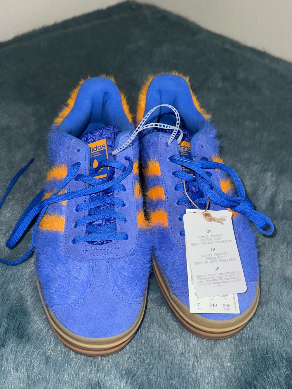 Adidas Gazelle Indoor Bluebird Orange Pony Hair Sneakers Women’s US 7 Rare